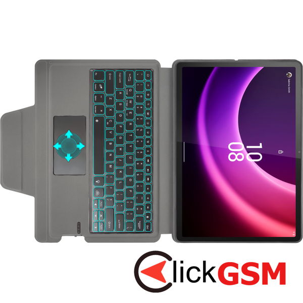 Techsuit - KeyTab Pro + Screen Protector (with RGB Wireless Keyboard) - Lenovo Tab P11 Gen 2 11.5 - Black