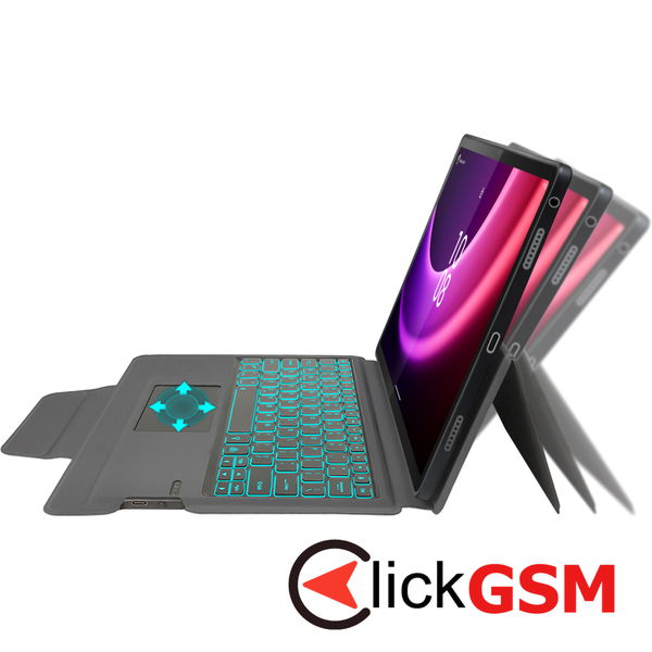 Techsuit - KeyTab Pro + Screen Protector (with RGB Wireless Keyboard) - Lenovo Tab P11 Gen 2 11.5 - Black