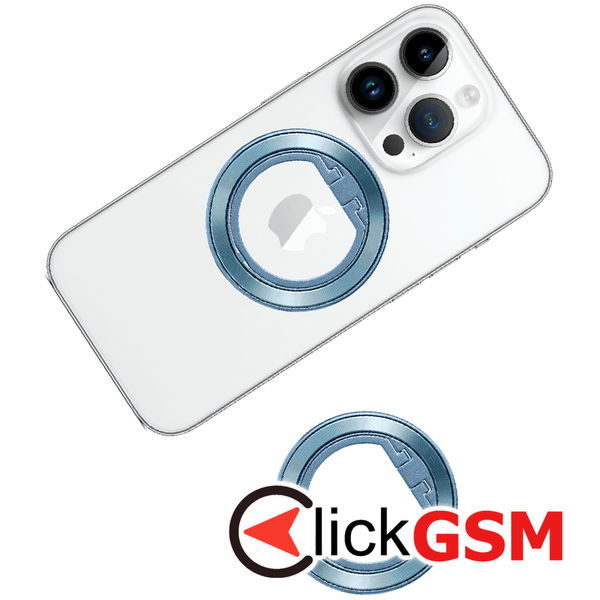 Techsuit - MagSafe Phone Ring (MPR2) - Round Shape, Aluminium Alloy - Blue