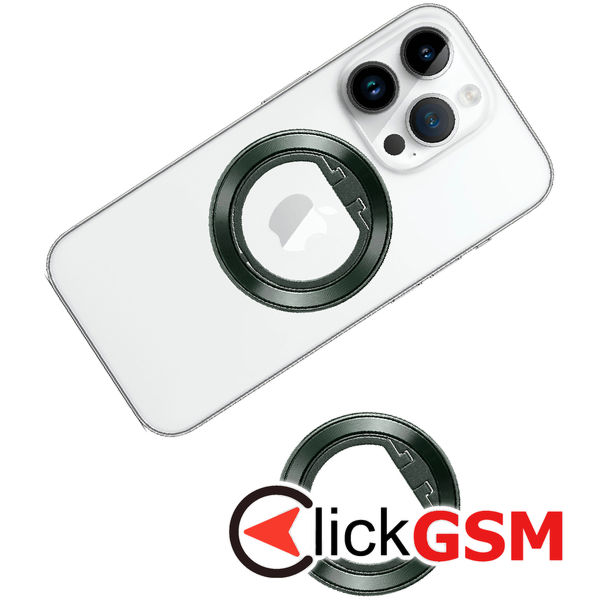 Techsuit - MagSafe Phone Ring (MPR2) - Round Shape, Aluminium Alloy - Green