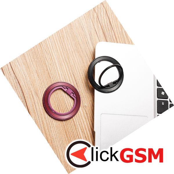 Techsuit - MagSafe Phone Ring (MPR2) - Round Shape, Aluminium Alloy - Black