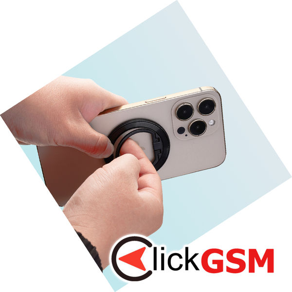 Techsuit - MagSafe Phone Ring (MPR2) - Round Shape, Aluminium Alloy - Black