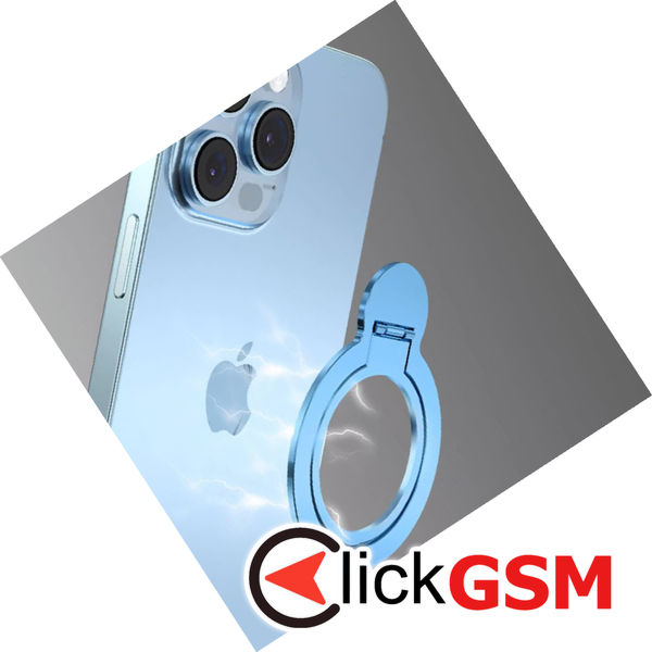 Techsuit - MagSafe Phone Ring (MPR4) - Round Shape, Aluminium Alloy - Blue