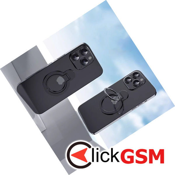 Techsuit - MagSafe Phone Ring (MPR4) - Round Shape, Aluminium Alloy - Black