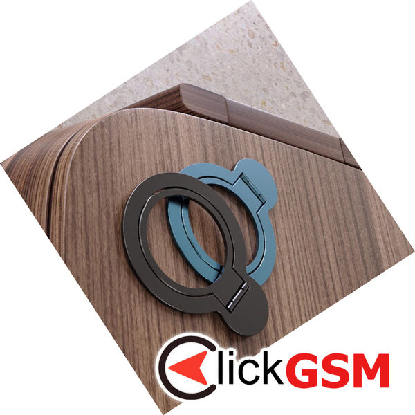 Techsuit - MagSafe Phone Ring (MPR4) - Round Shape, Aluminium Alloy - Black