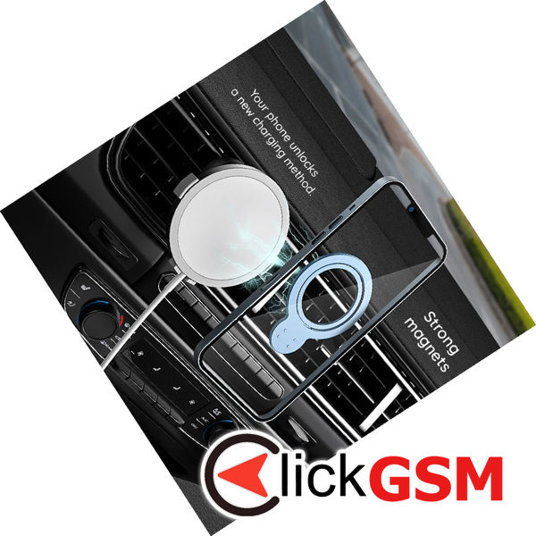 Techsuit - MagSafe Phone Ring (MPR4) - Round Shape, Aluminium Alloy - Black