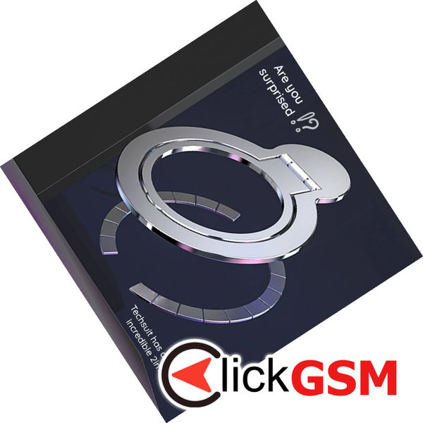 Techsuit - MagSafe Phone Ring (MPR4) - Round Shape, Aluminium Alloy - Black