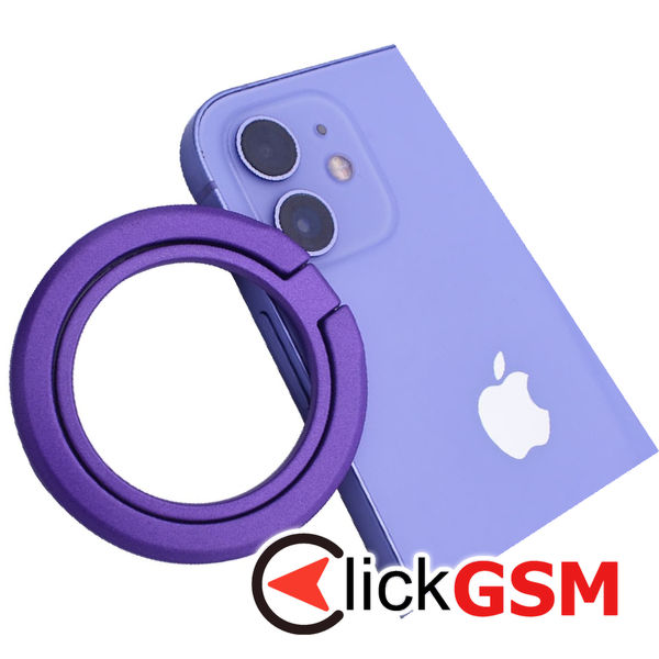 Techsuit - MagSafe Phone Ring (MPR3) - Round Shape, Aluminium Alloy, 3M - Purple