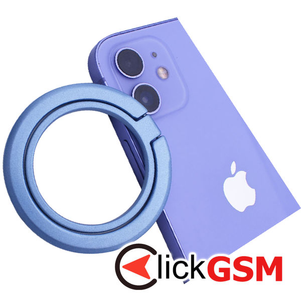 Techsuit - MagSafe Phone Ring (MPR3) - Round Shape, Aluminium Alloy, 3M - Blue