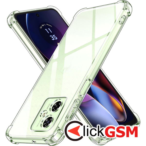 Techsuit - Shockproof Clear Silicone - Motorola Moto G54 Power Edition / G64 - Clear