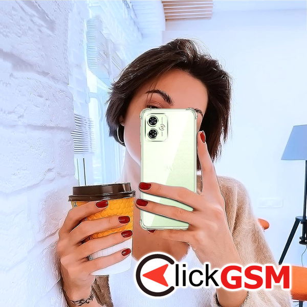 Techsuit - Shockproof Clear Silicone - Motorola Moto G54 Power Edition / G64 - Clear