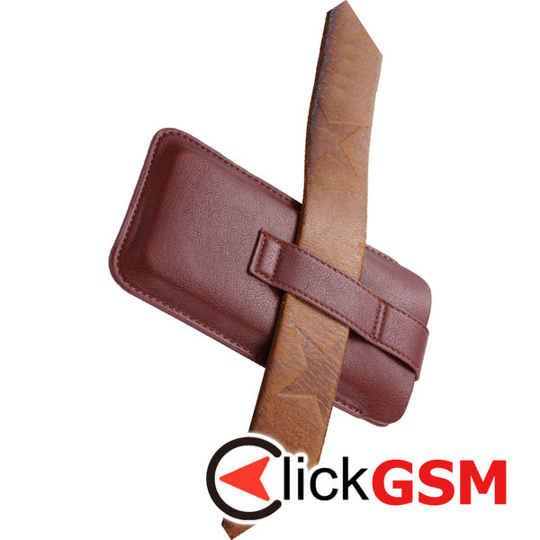 Techsuit - Belt Phone Case (BPC1) - from Premium Eco Leather, with Belt Holder, for Aprox. 6.7 inch, Size L - Brown