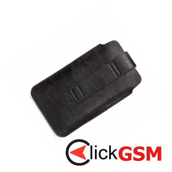 Techsuit - Belt Phone Case (BPC1) - from Premium Eco Leather, with Belt Holder, for Aprox. 6.5 inch, Size M - Black