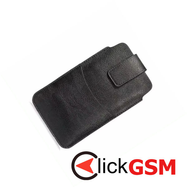 Techsuit - Belt Phone Case (BPC1) - from Premium Eco Leather, with Belt Holder, for Aprox. 6.1 inch, Size S - Black