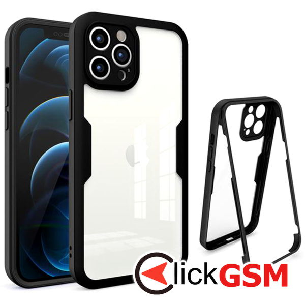 Techsuit - ColorVerse 360 Series + Screen Protector - iPhone 12 Pro Max - Black