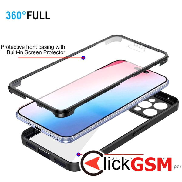 Techsuit - ColorVerse 360 Series + Screen Protector - iPhone 14 Pro - Pink