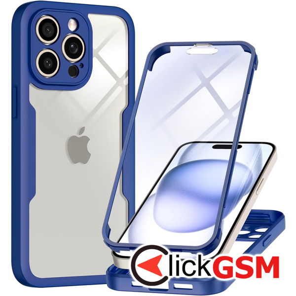 Techsuit - ColorVerse 360 Series + Screen Protector - iPhone 14 Pro - Blue