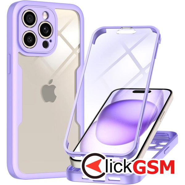 Techsuit - ColorVerse 360 Series + Screen Protector - iPhone 14 Pro Max - Purple