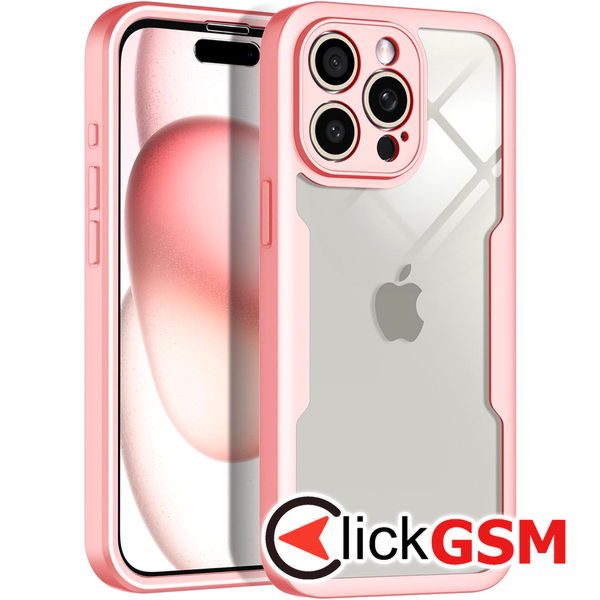 Techsuit - ColorVerse 360 Series + Screen Protector - iPhone 15 Pro Max - Pink
