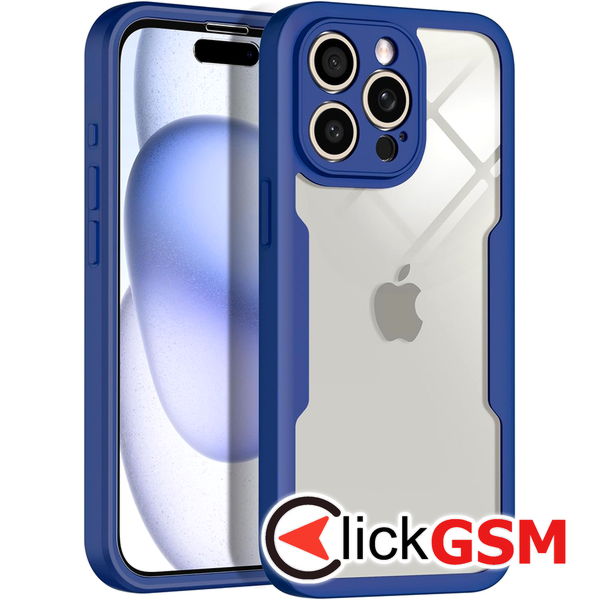 Techsuit - ColorVerse 360 Series + Screen Protector - iPhone 15 Pro Max - Blue