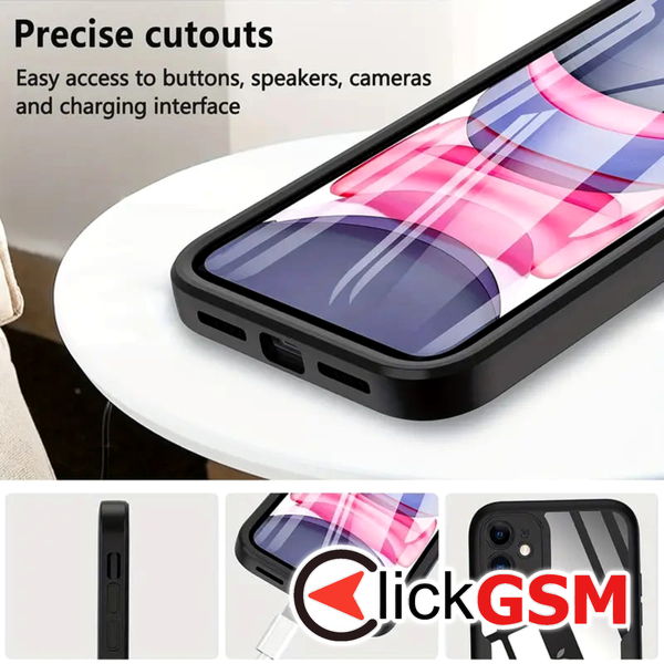 Techsuit - ColorVerse 360 Series + Screen Protector - iPhone 15 Pro Max - Blue