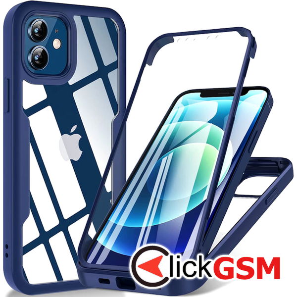 Techsuit - ColorVerse 360 Series + Screen Protector - iPhone 12 - Blue