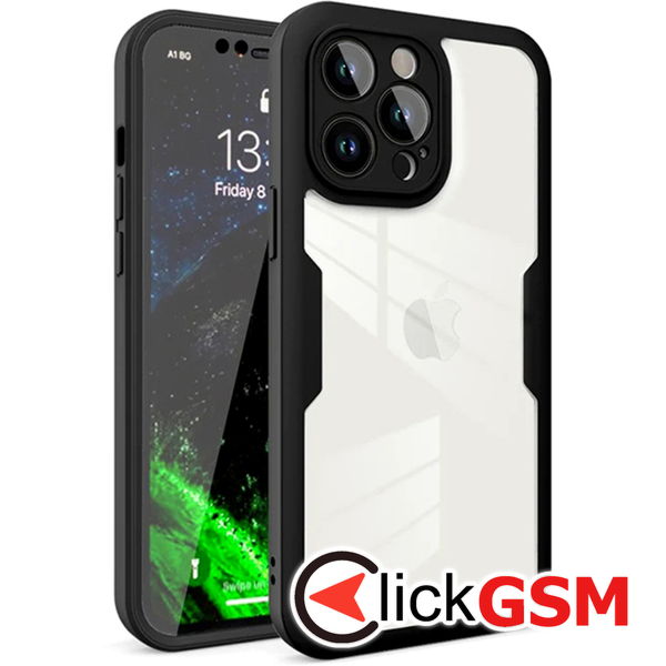 Techsuit - ColorVerse 360 Series + Screen Protector - iPhone 12 Pro - Black