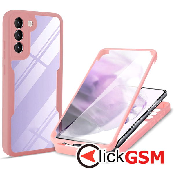 Techsuit - ColorVerse 360 Series + Screen Protector - Samsung Galaxy S21 FE 5G - Pink