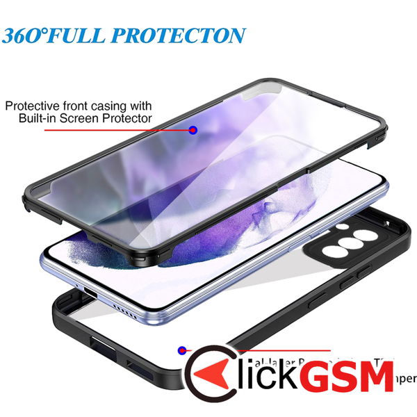 Techsuit - ColorVerse 360 Series + Screen Protector - Samsung Galaxy S21 FE 5G - Pink