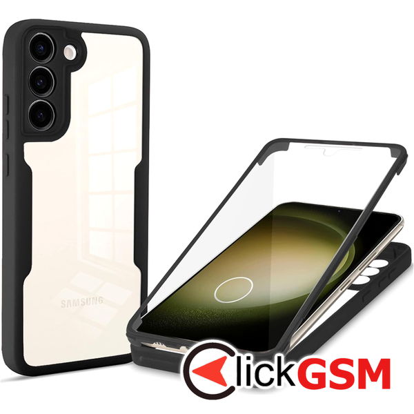 Techsuit - ColorVerse 360 Series + Screen Protector - Samsung Galaxy S23 Plus - Black