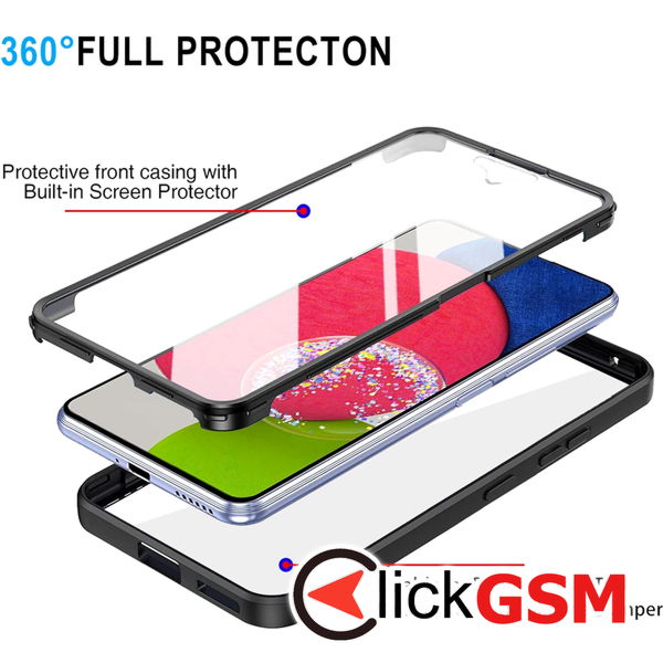 Techsuit - ColorVerse 360 Series + Screen Protector - Samsung Galaxy S23 Plus - Black