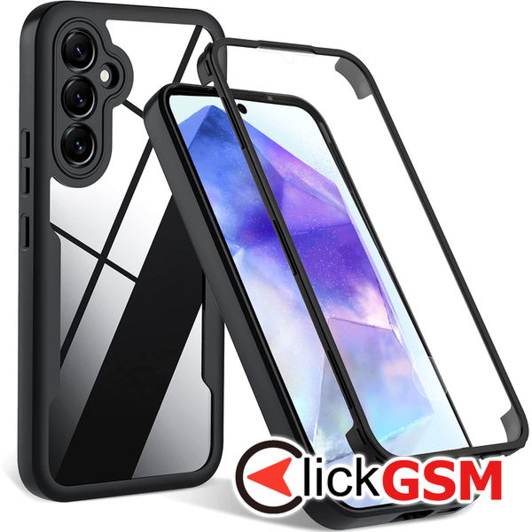 Techsuit - ColorVerse 360 Series + Screen Protector - Samsung Galaxy S23 FE - Black