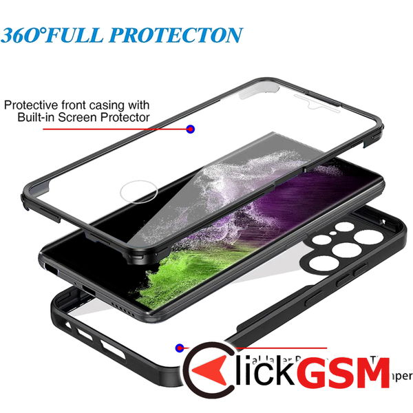 Techsuit - ColorVerse 360 Series + Screen Protector - Samsung Galaxy S24 Ultra - Purple