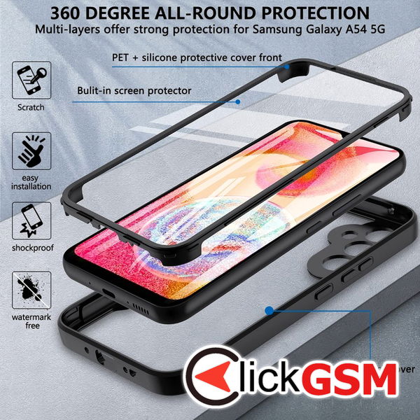 Techsuit - ColorVerse 360 Series + Screen Protector - Samsung Galaxy S24 Plus - Purple