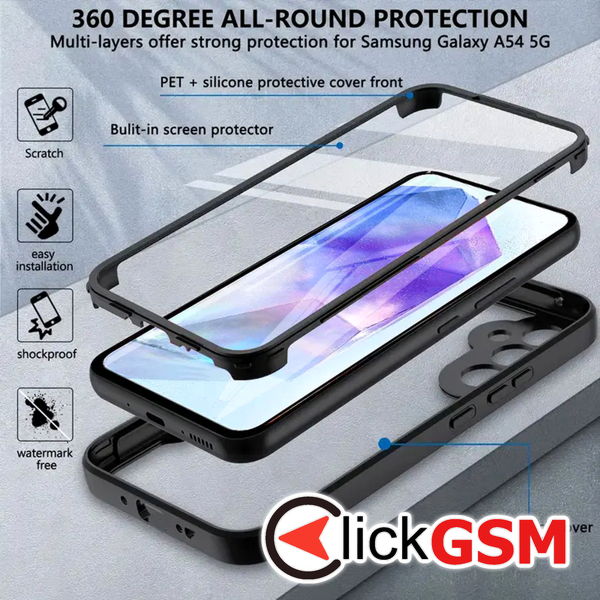 Techsuit - ColorVerse 360 Series + Screen Protector - Samsung Galaxy A35 5G - Blue