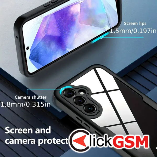 Techsuit - ColorVerse 360 Series + Screen Protector - Samsung Galaxy A55 5G - Black