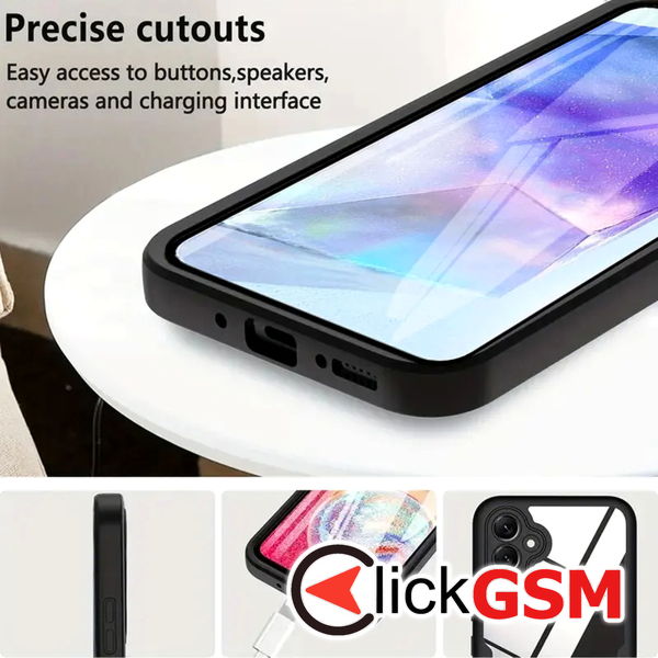 Techsuit - ColorVerse 360 Series + Screen Protector - Samsung Galaxy A55 5G - Black