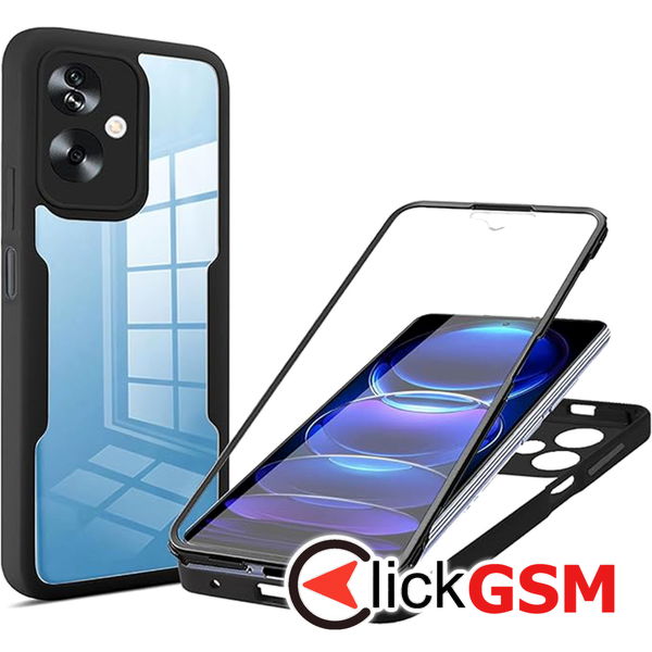 Techsuit - ColorVerse 360 Series + Screen Protector - Oppo A79 5G / OnePlus Nord N30 SE - Black