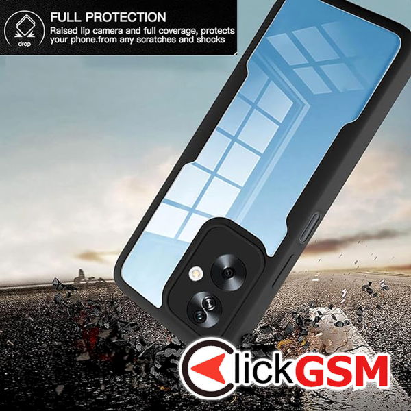 Techsuit - ColorVerse 360 Series + Screen Protector - Oppo A79 5G / OnePlus Nord N30 SE - Black