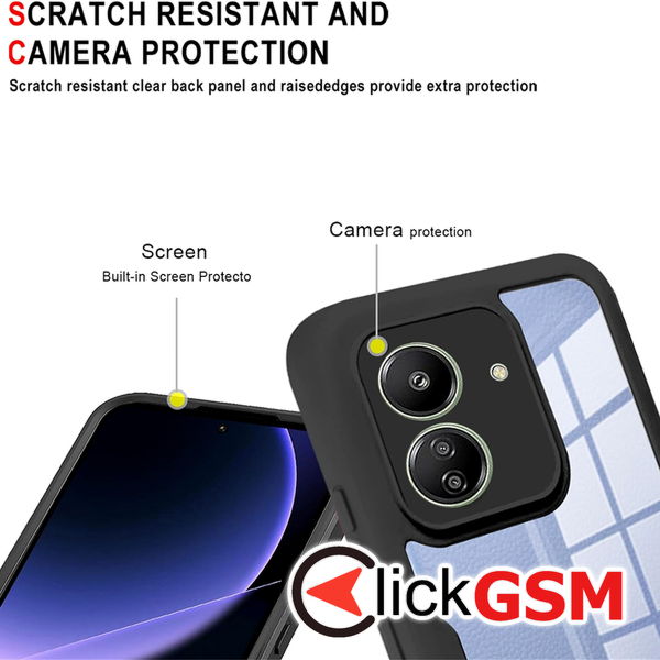 Techsuit - ColorVerse 360 Series + Screen Protector - Oppo A79 5G / OnePlus Nord N30 SE - Black