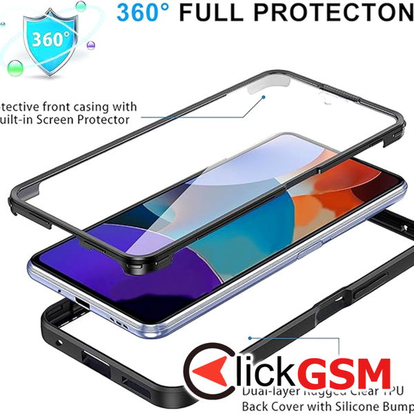 Techsuit - ColorVerse 360 Series + Screen Protector - Oppo A79 5G / OnePlus Nord N30 SE - Black