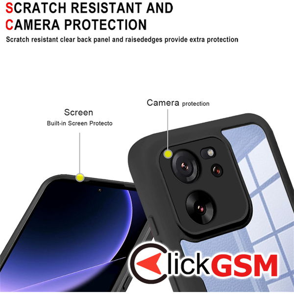 Techsuit - ColorVerse 360 Series + Screen Protector - Xiaomi Redmi 12 4G - Black