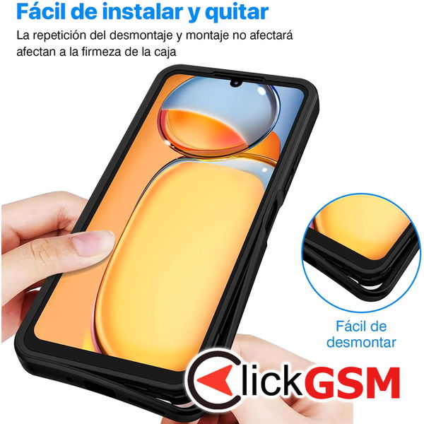 Techsuit - ColorVerse 360 Series + Screen Protector - Xiaomi Redmi 13C 4G / Poco C65 - Black