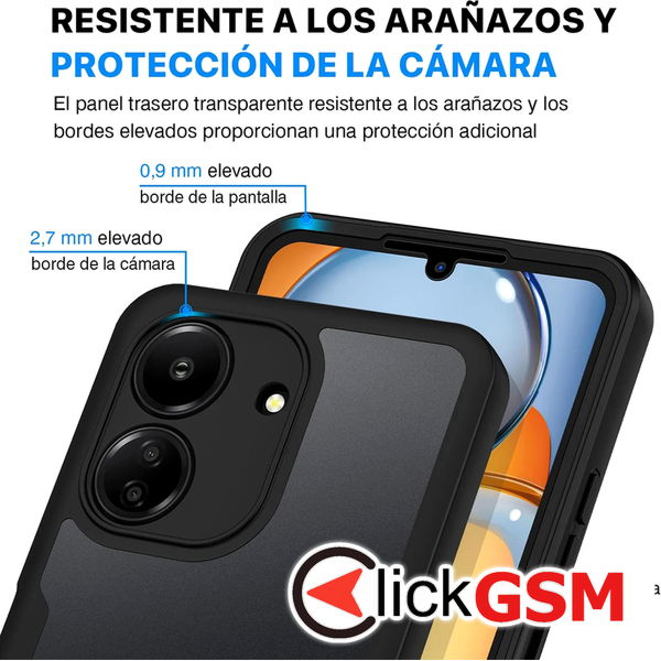 Techsuit - ColorVerse 360 Series + Screen Protector - Xiaomi Redmi 13C 4G / Poco C65 - Black