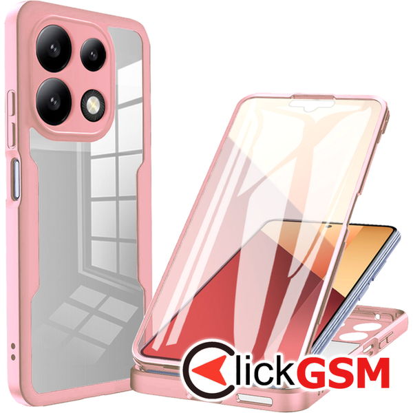 Techsuit - ColorVerse 360 Series + Screen Protector - Xiaomi Redmi Note 13 4G - Pink