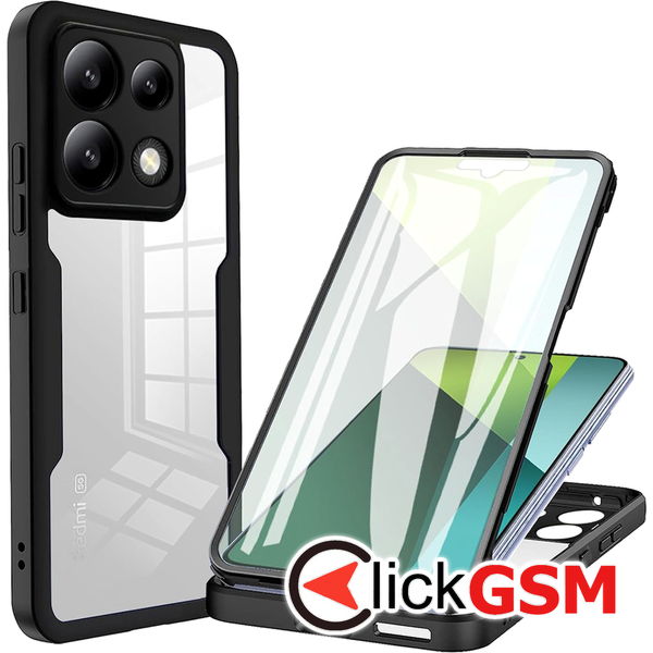 Techsuit - ColorVerse 360 Series + Screen Protector - Xiaomi Redmi Note 13 Pro 5G / Poco X6 - Black