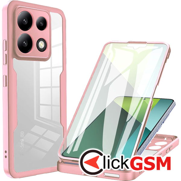 Techsuit - ColorVerse 360 Series + Screen Protector - Xiaomi Redmi Note 13 Pro 5G / Poco X6 - Pink