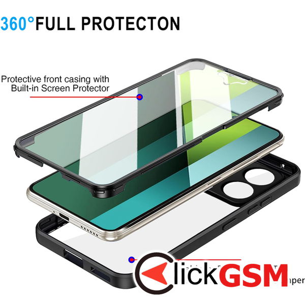 Techsuit - ColorVerse 360 Series + Screen Protector - Xiaomi Redmi Note 13 Pro 5G / Poco X6 - Purple