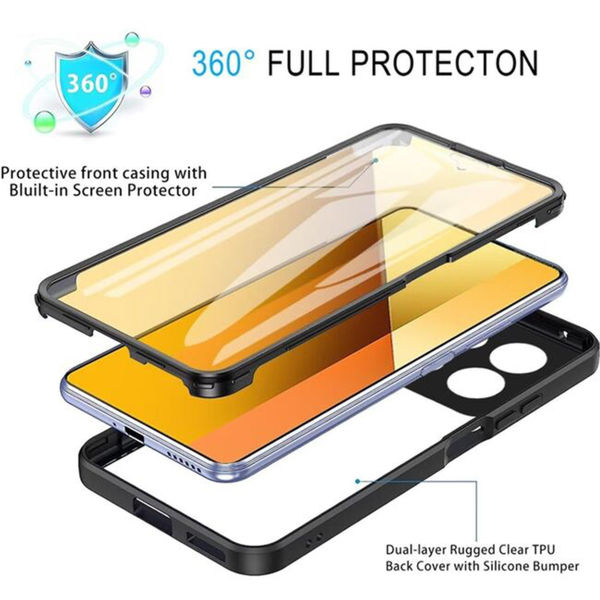 Techsuit - ColorVerse 360 Series + Screen Protector - Xiaomi Poco X6 Pro - Black