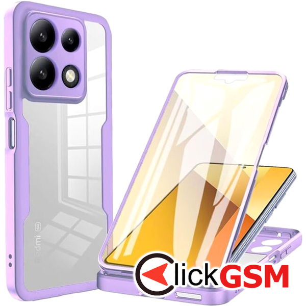 Techsuit - ColorVerse 360 Series + Screen Protector - Xiaomi Poco X6 Pro - Purple